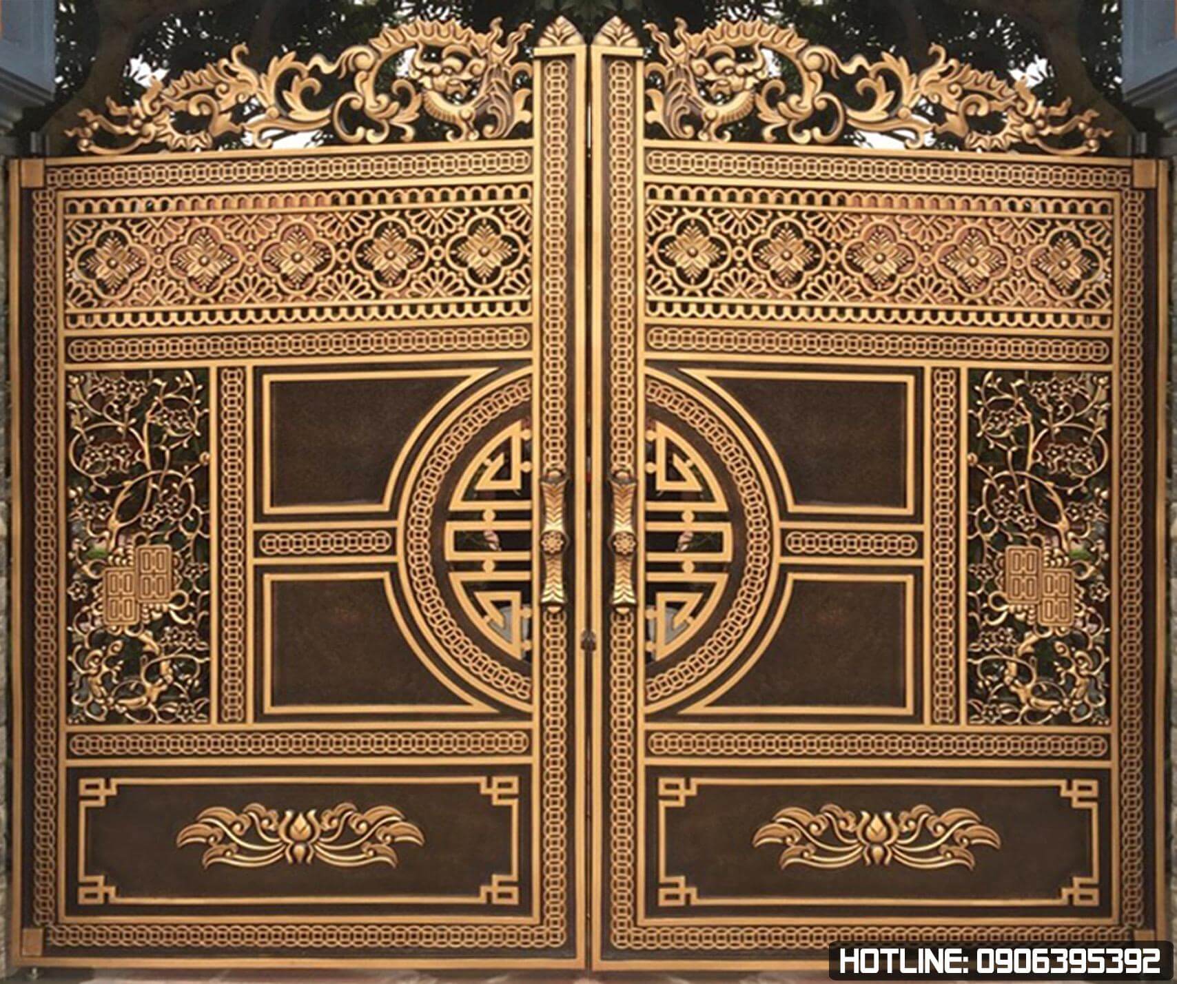 Mẫu cổng mai hoá rồng