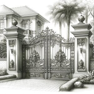 Xu hướng thiết kế cổng nhôm đúc năm 2024